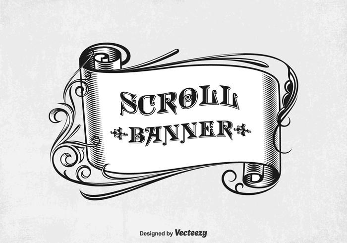 700x490 Vector Vintage Scroll Banner