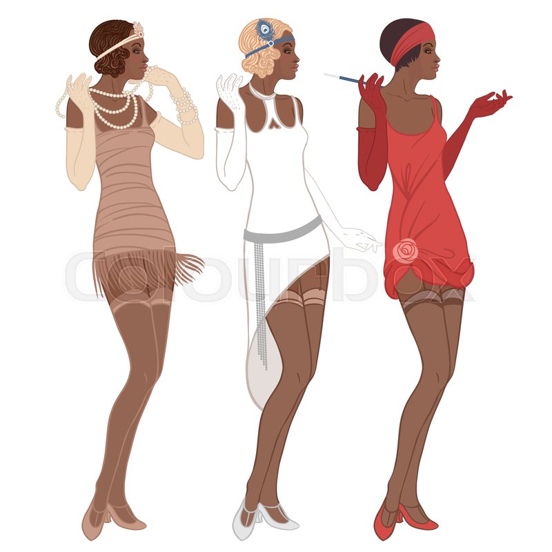 800x800 Retro Fashion Glamour Girl Of Twenties (African American Woman