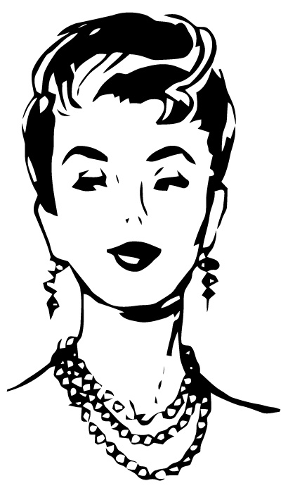 410x693 Vintage Woman Clipart Desktop Backgrounds