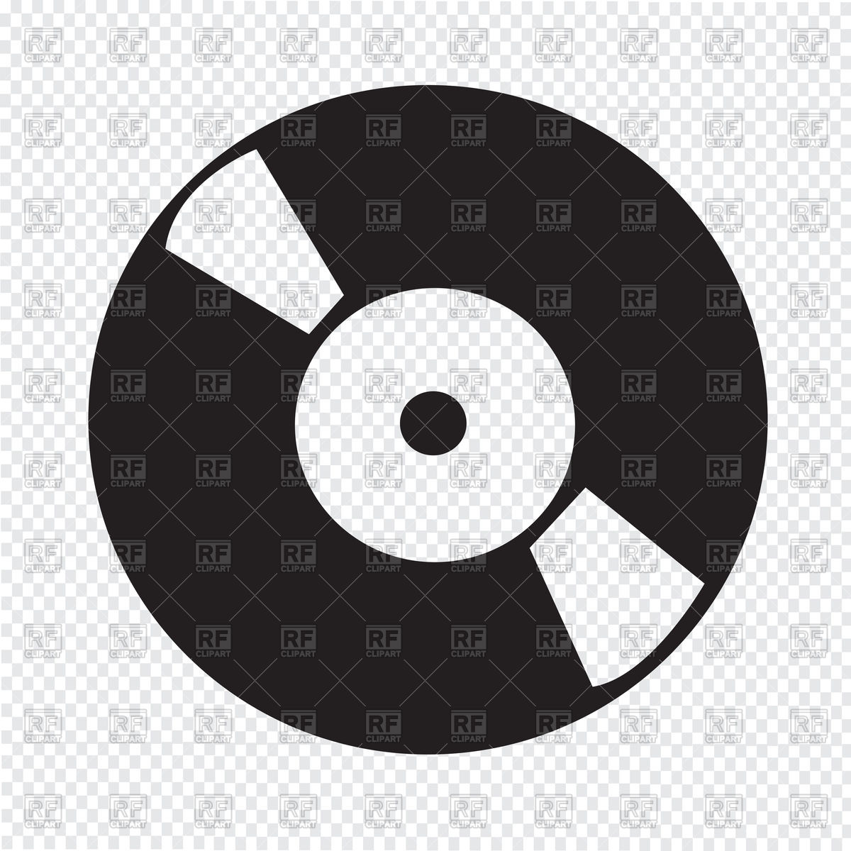 1200x1200 Retro Vinyl Record Icon Vector Image Vector Artwork Of Objects