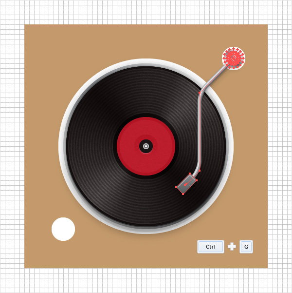 600x601 Create A Vinyl Record Player Icon In Adobe Illustrator