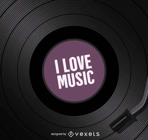 605x570 I Love Music Vinyl