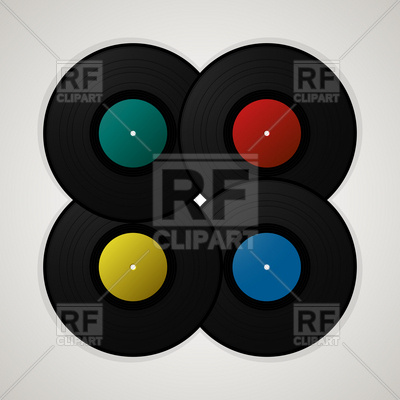 400x400 Decorative Infographic Template With Vintage Vinyl Vector Image