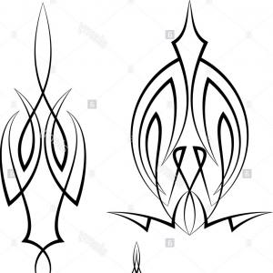 300x300 Pinstripe Graphics Corner Border Vinyl Ready Vector Art Sohadacouri