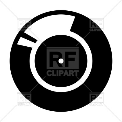 400x400 Vinyl Record Icon On White Background Vector Image Vector