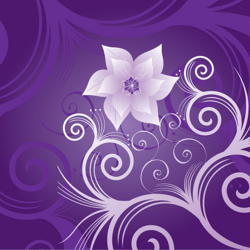 512x512 Flower On Violet