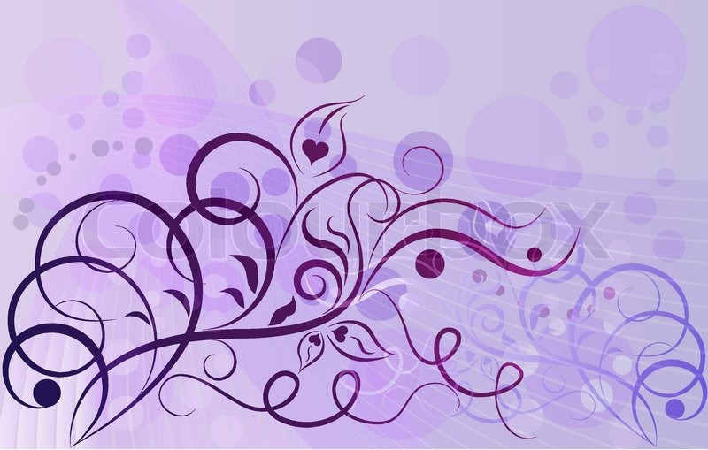 800x509 Abstract Violet Floral Vector Background With Ccopy Space. Stock