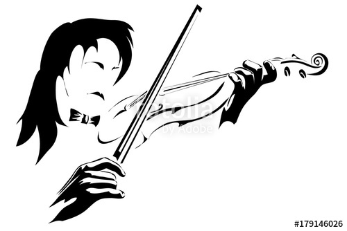 500x334 The Fiddler And Violin.vector Vector Illustration With Scene