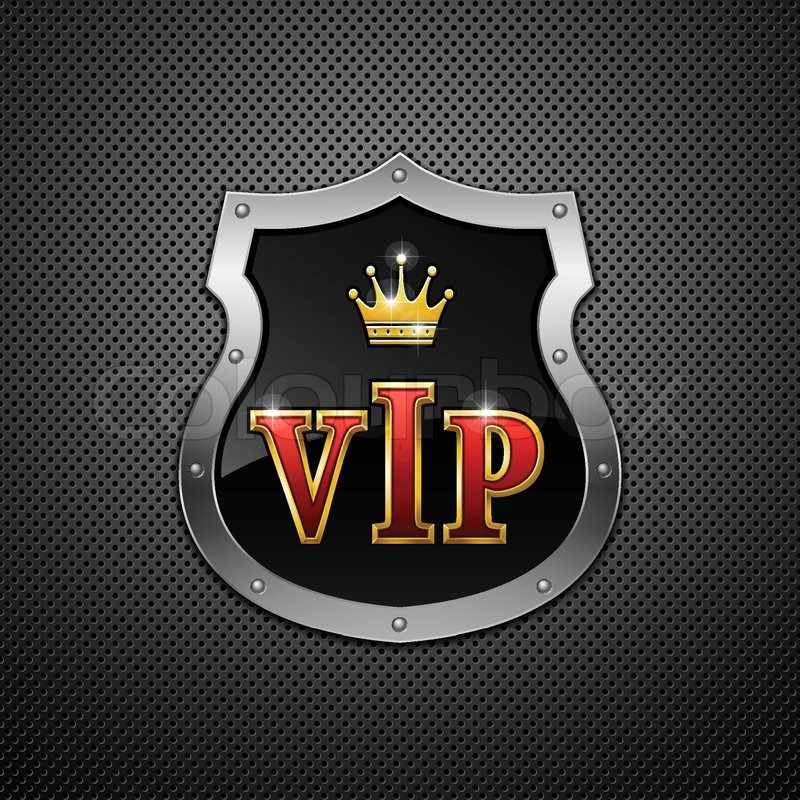 800x800 Shield On A Metallic Background. Vip. Vector Illustration. Stock