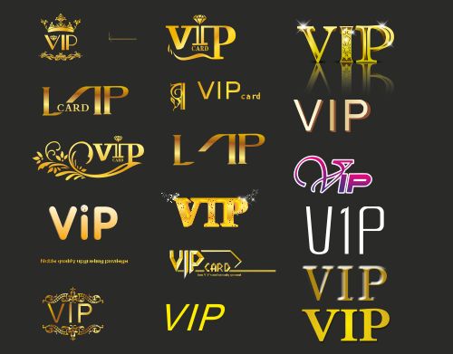 500x391 Creative Vip Golden Logos Vector Free Download
