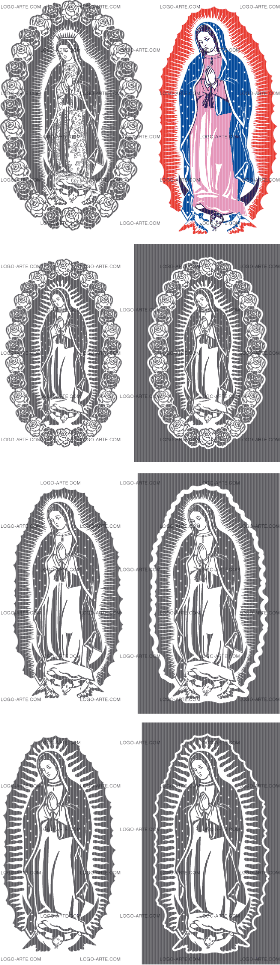 558x1918 Virgen De Guadalupe Vector Para Corte En Plotter Y Grabado.