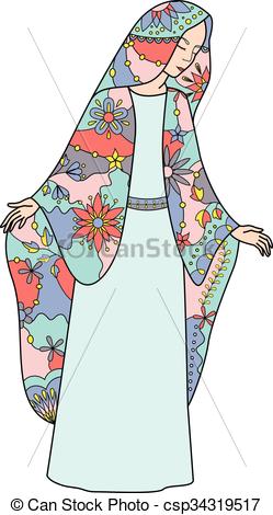 249x470 Vector Virgin Mary Colorful.