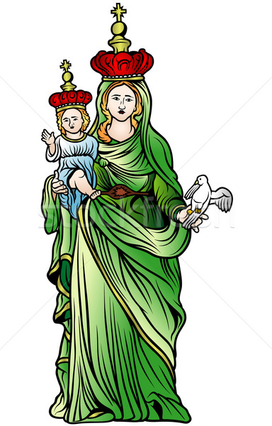 384x600 Virgin Mary Vector Illustration Roman Dekan (Derocz) ( 6115701