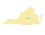 156x121 Free Digital Virginia Outline Blank Map