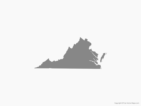 460x345 Vector Map Of Virginia