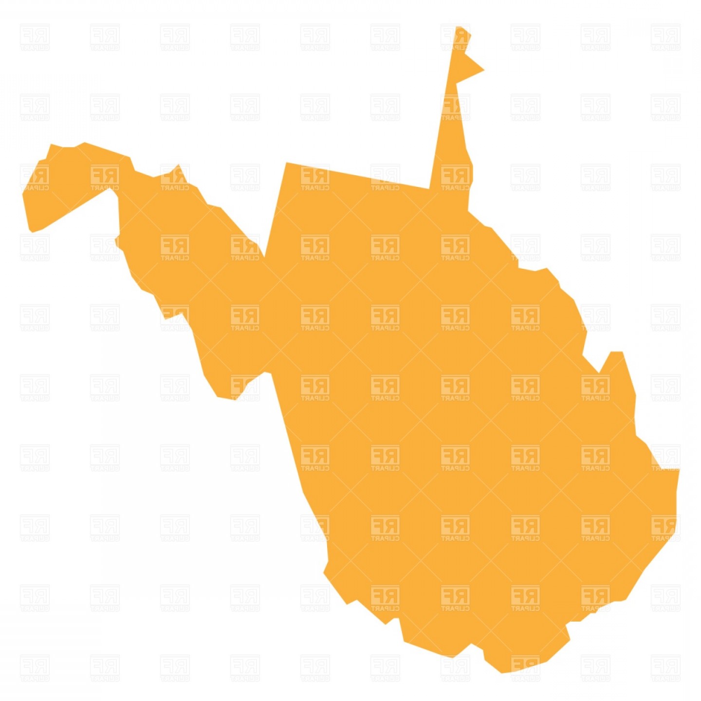 1440x1440 West Virginia State Outline Vector Arenawp