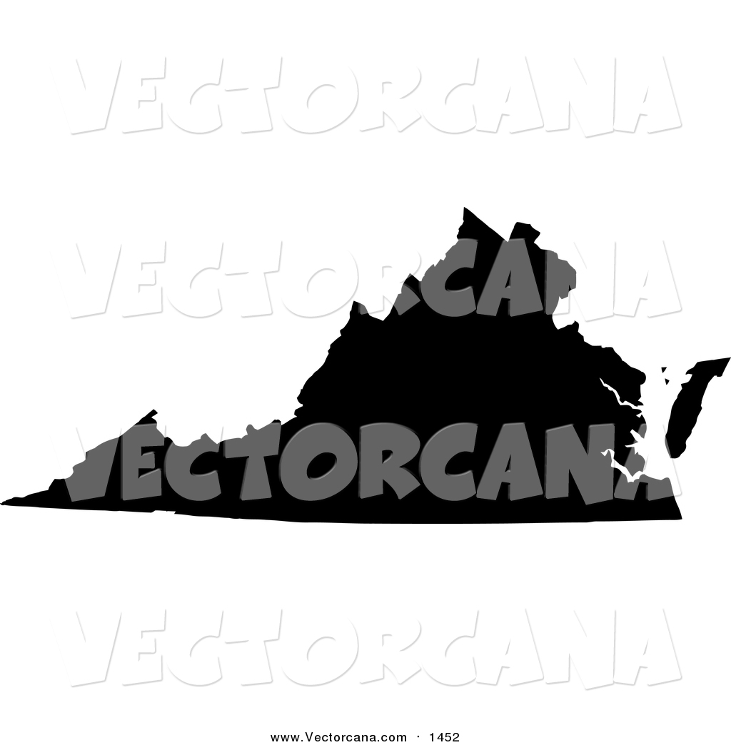 1024x1044 Vector Of A Black Shape Of The State Of Virginia, United States By