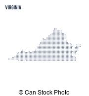180x195 Virginia Map Isolated On White Background Silhouette. Virginia Usa