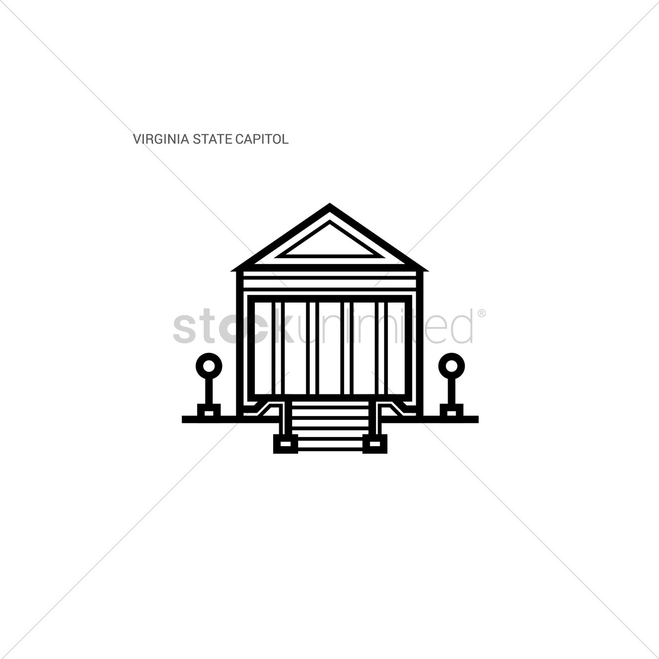 1300x1300 Virginia State Capitol Vector Image