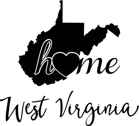 570x515 West Virginia State Map Digital File Svg Png Jpg Eps Vector Etsy