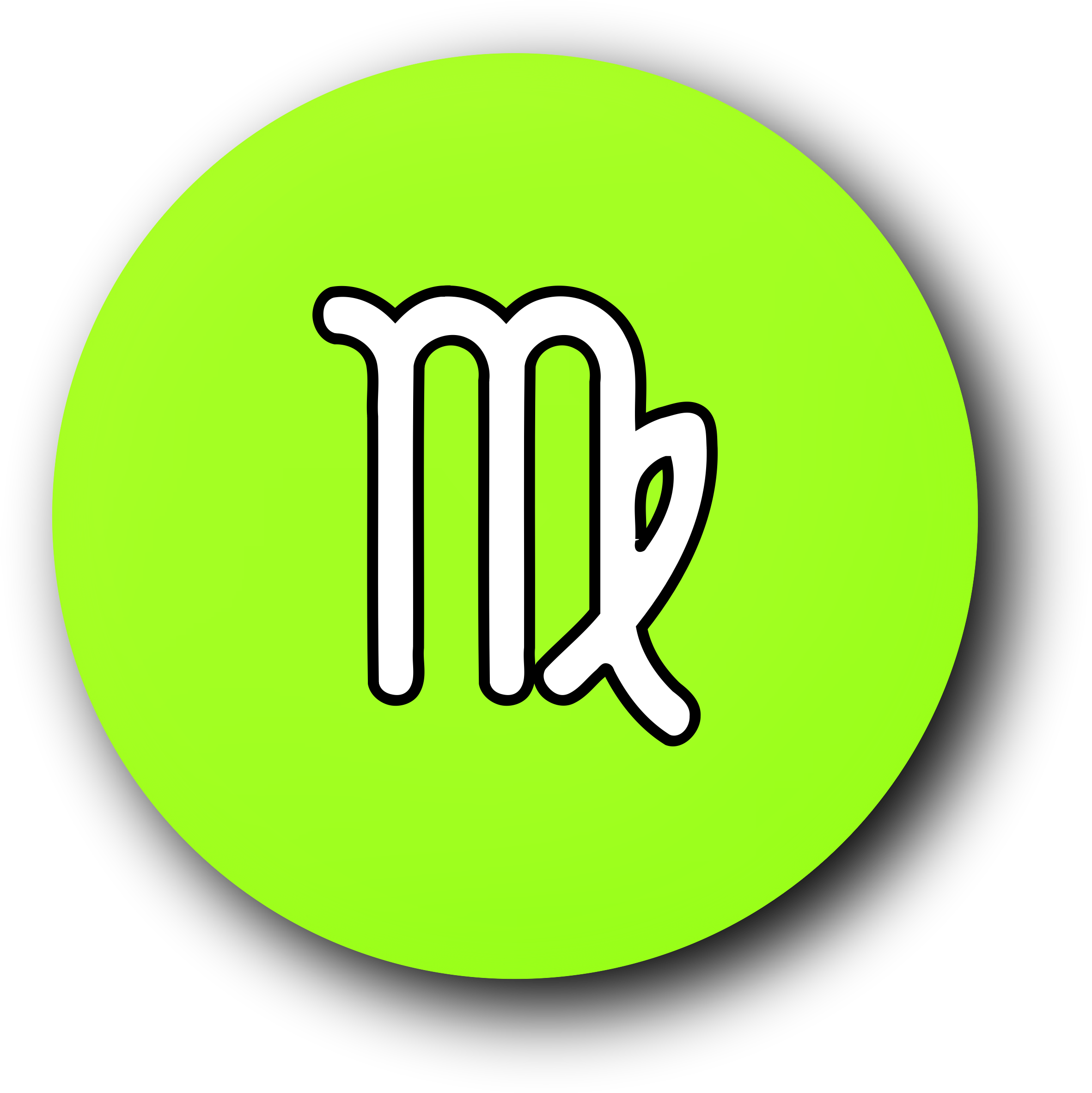 2363x2365 Virgo Symbol Vector Clipart Image