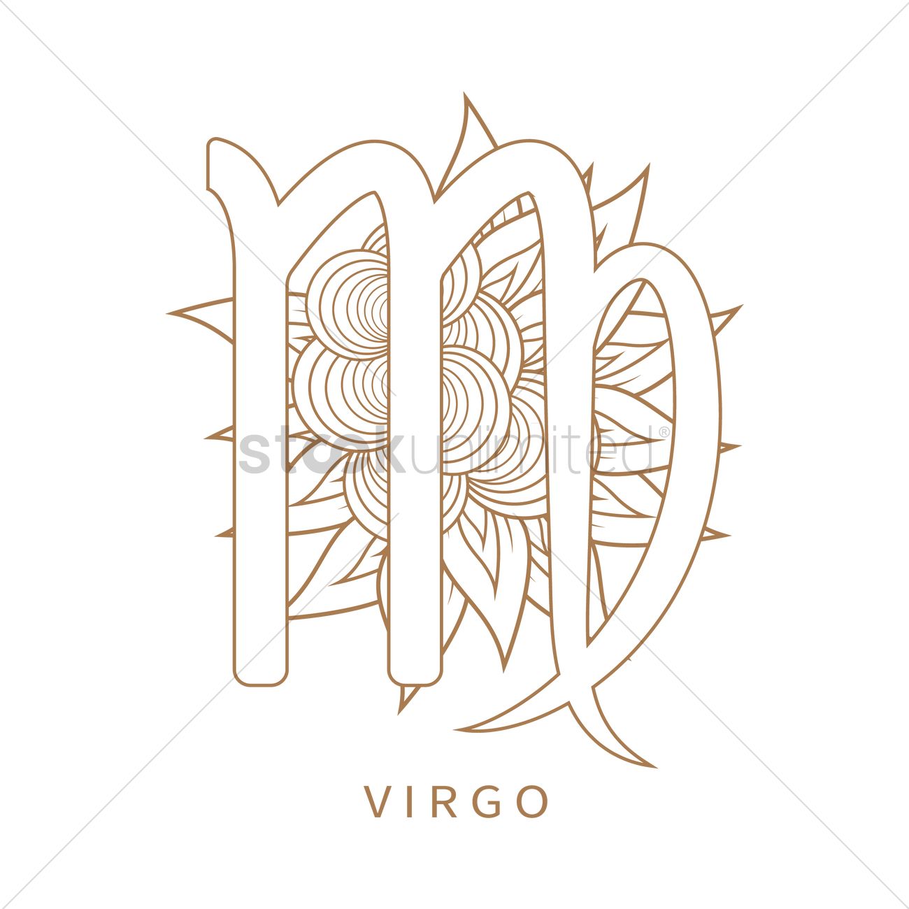 1300x1300 Virgo Symbol Vector Image
