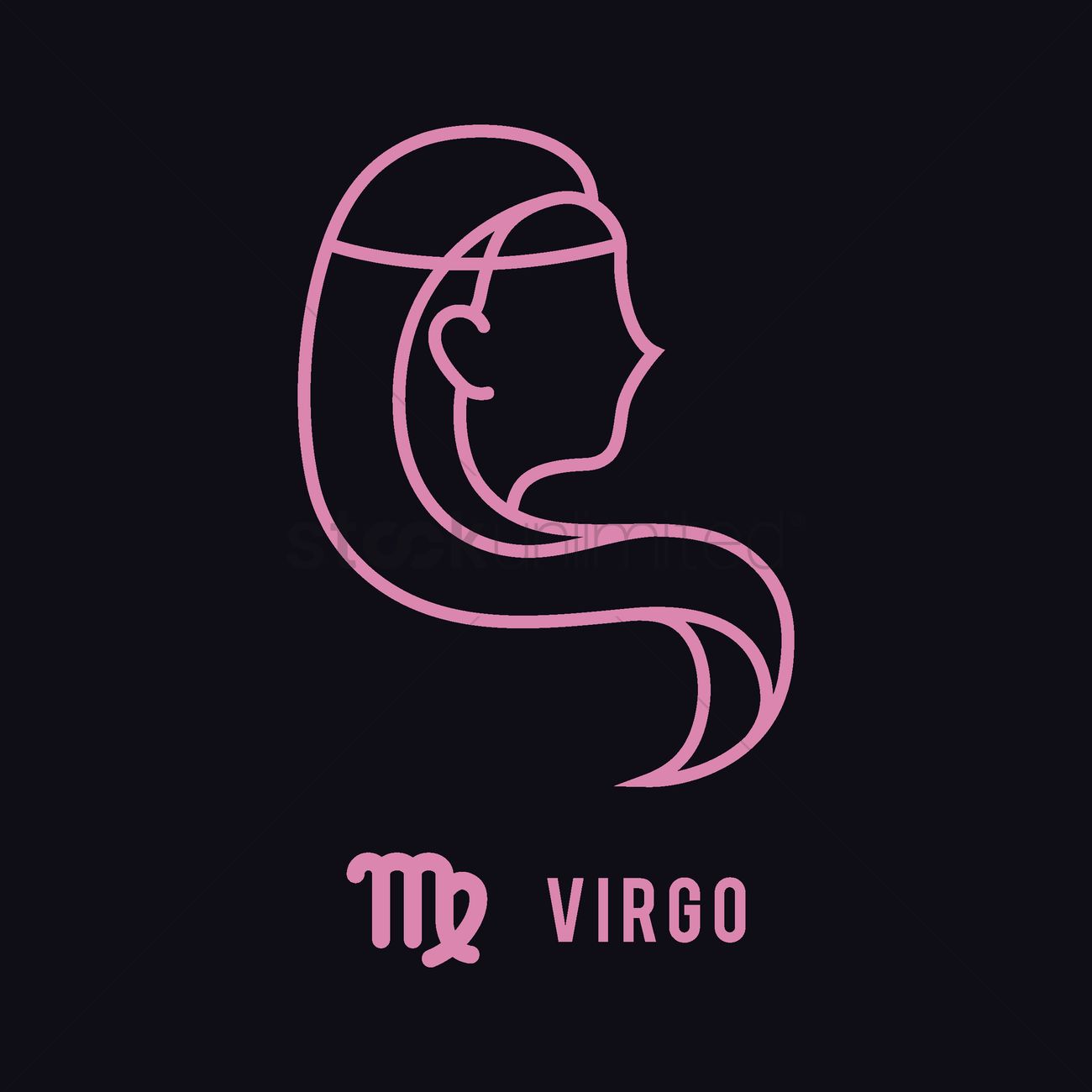 1300x1300 Virgo Vector Image