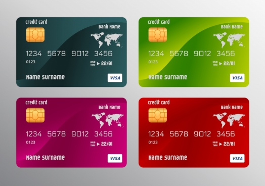 524x368 Visa Credit Card Vector Template Free Vector Download (23,367 Free
