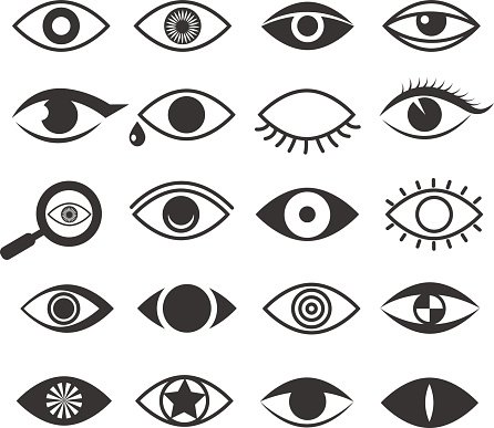 446x387 Eyes Eye Vision Vector Icons Set Premium Clipart