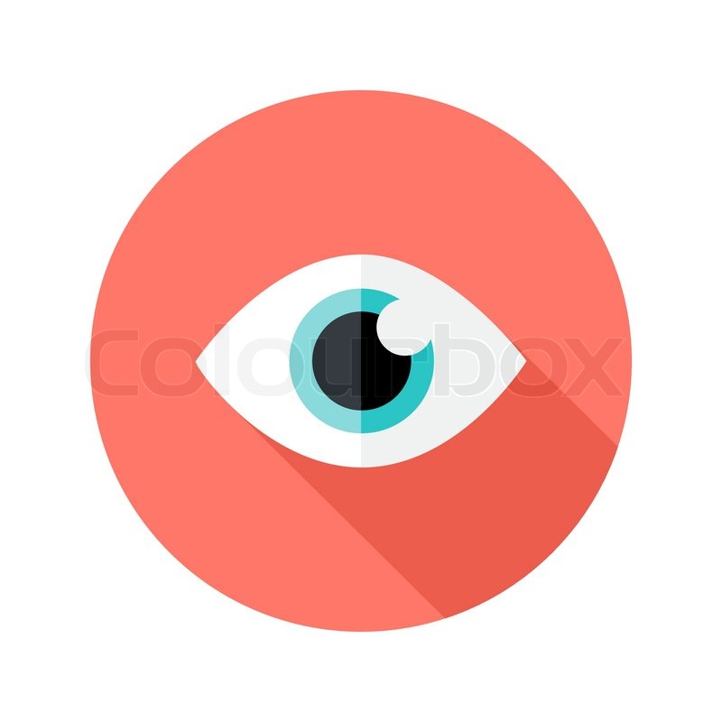 800x800 Illustration Of Vision Eye Circle Flat Icon Stock Vector Colourbox