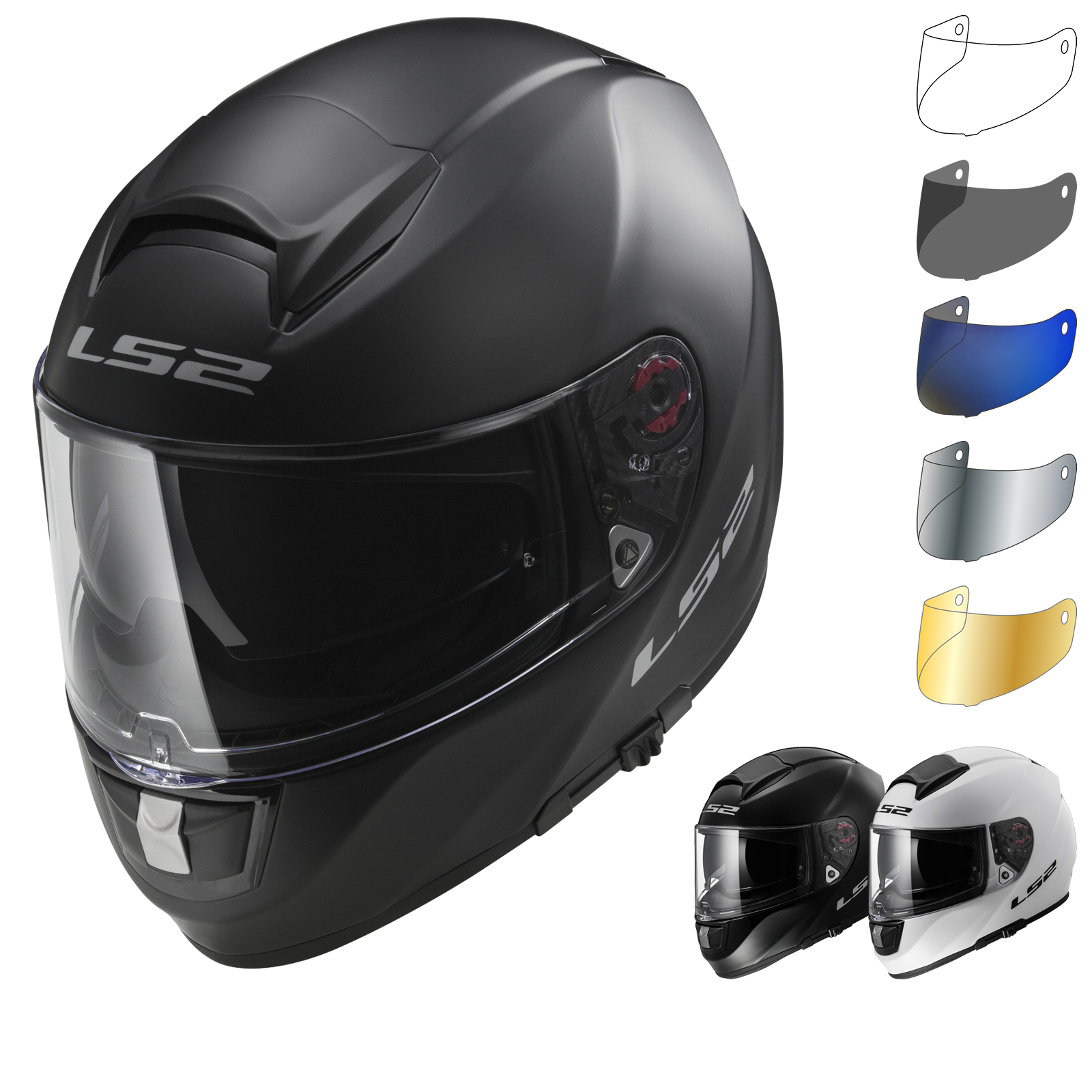 1600x1600 Ls2 Ff397.10 Vector Solid Motorcycle Helmet Amp Visor