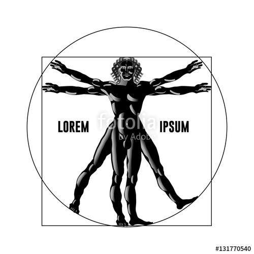 500x500 Pictures Of Vitruvian Man Vector Free Download