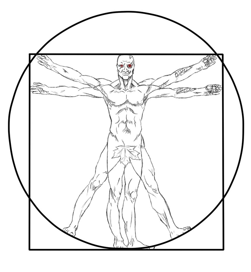 859x930 Vitruvian Man Vector Free Download