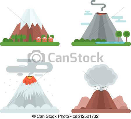 450x408 Vector, Conjunto, Illustration. Al Aire Libre, Isolated