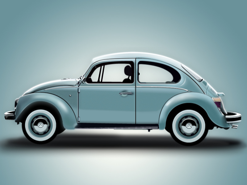 800x600 Volkswagen Beetle 2d Vector Illustration Adobe Fireworks By Isabel