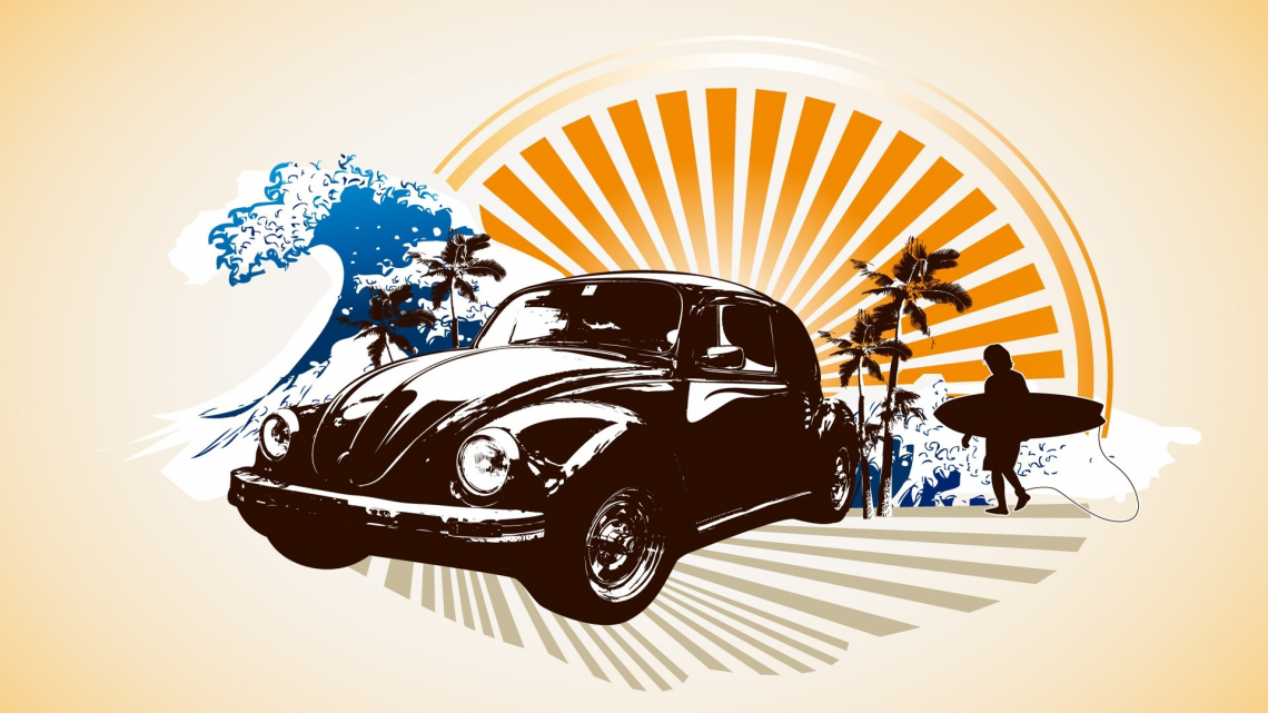 1140x641 Volkswagen Beetle Vector