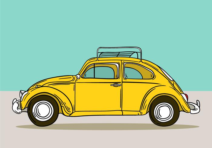 700x490 Yellow Retro Volkswagen Beetle