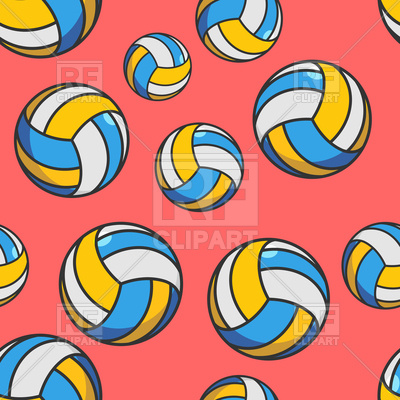 400x400 Sports Background With Volleyball Balls Vector Image Vector