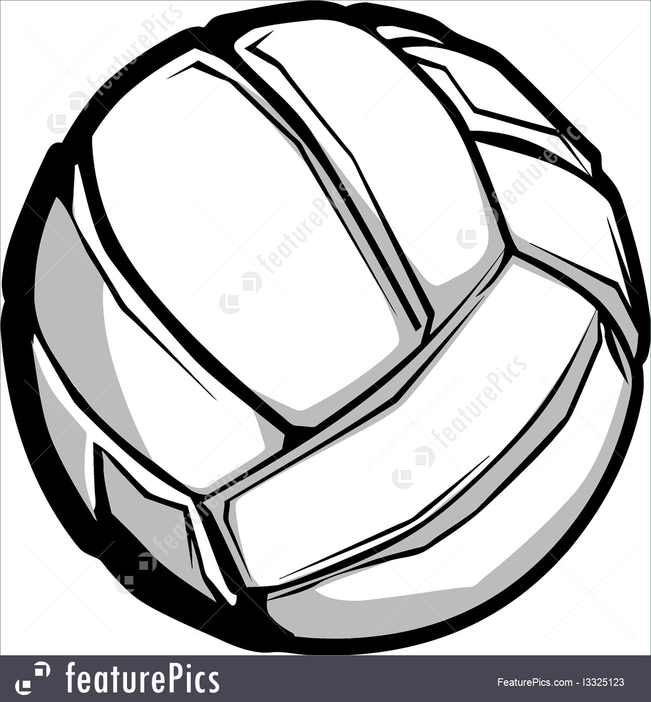 1292x1392 Volleyball Vector Image