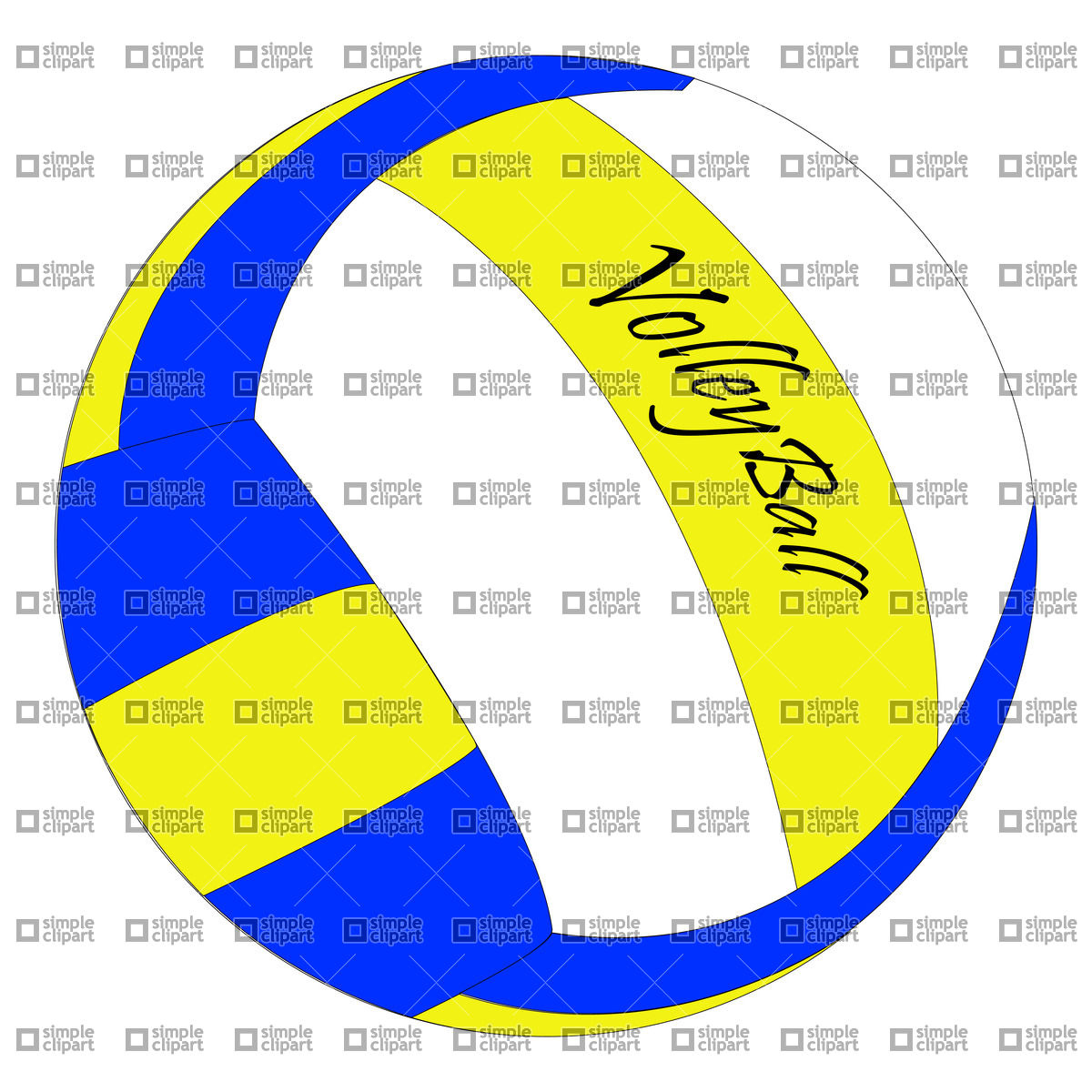 1200x1200 Volleyball Ball Vector Image