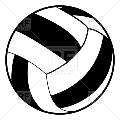 400x400 Volleyball Ball Black Color Icon Vector Image Vector Artwork Of