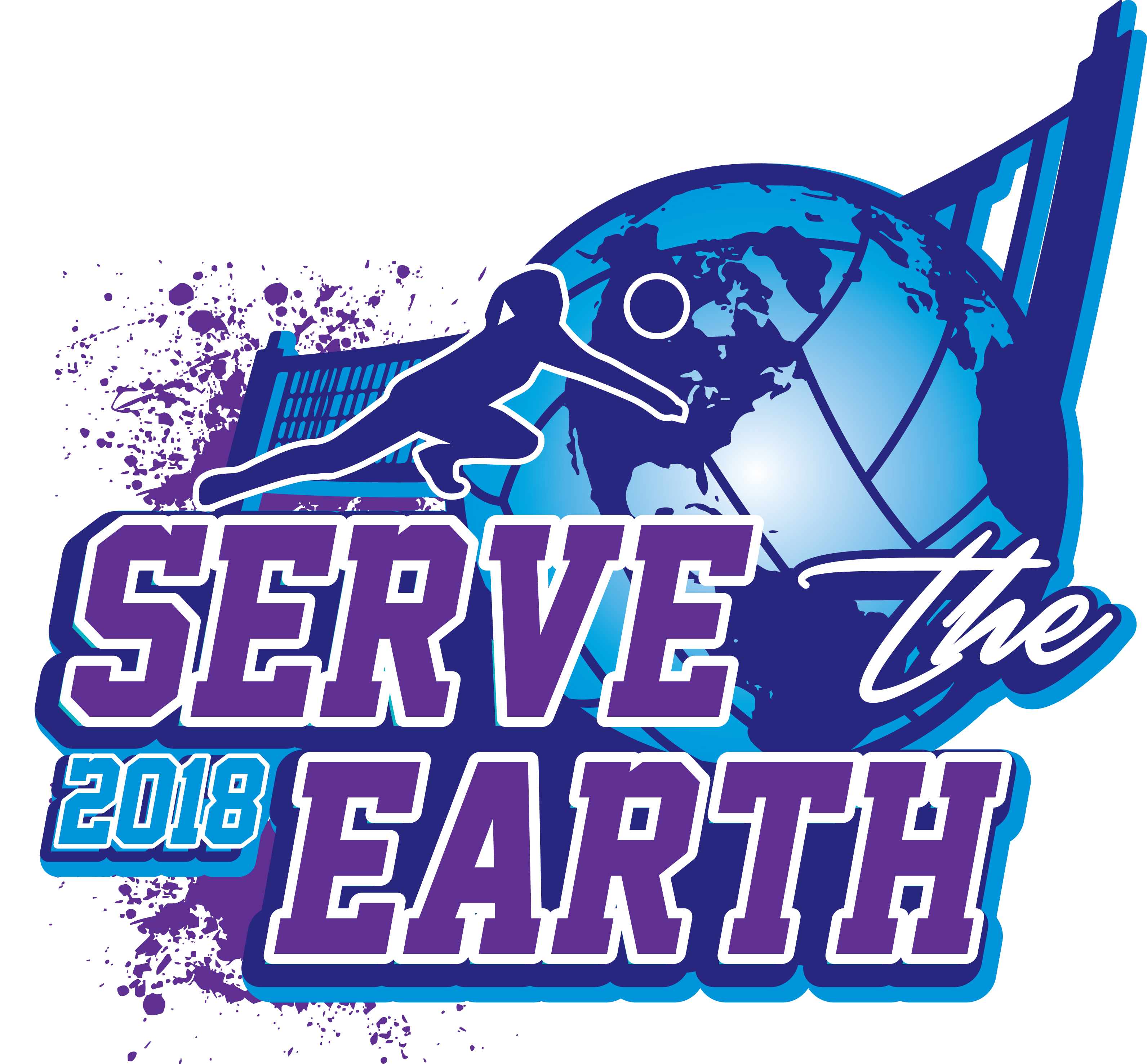 3183x2954 Volleyball Serve The Earth 2018 T Shirt Vector Logo Design For Print