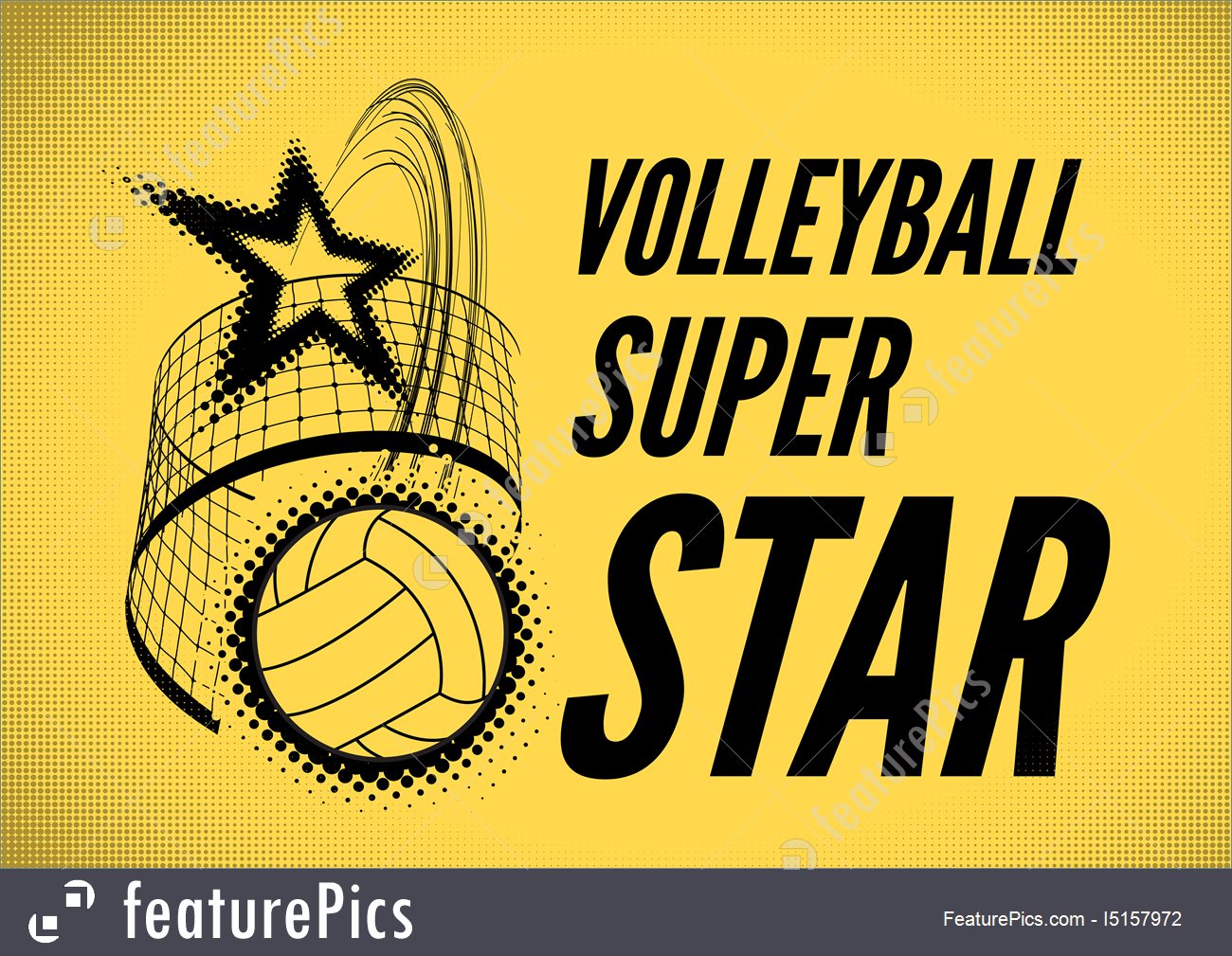 1300x1009 Volleyball Super Star Design Stock Illustration I5157972