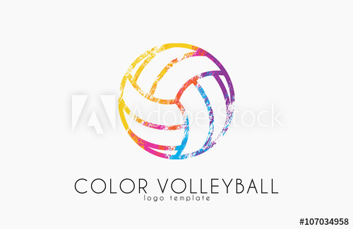 500x325 Volleyball Logo. Volleyball Ball Logo Design. Color Ball. Creative