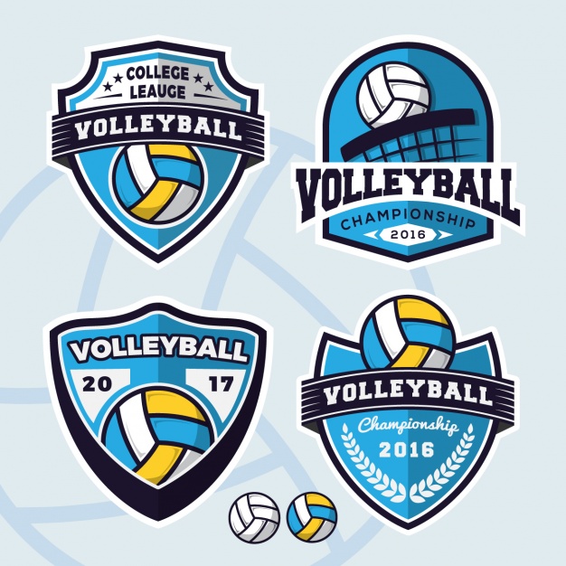 626x626 Volleyball Logos Collection Vector Free Download