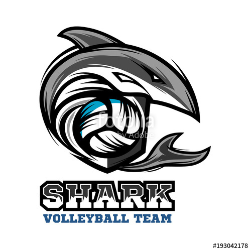 500x500 Shark Volleyball Logo Vector 01 Stock Image And Royalty Free