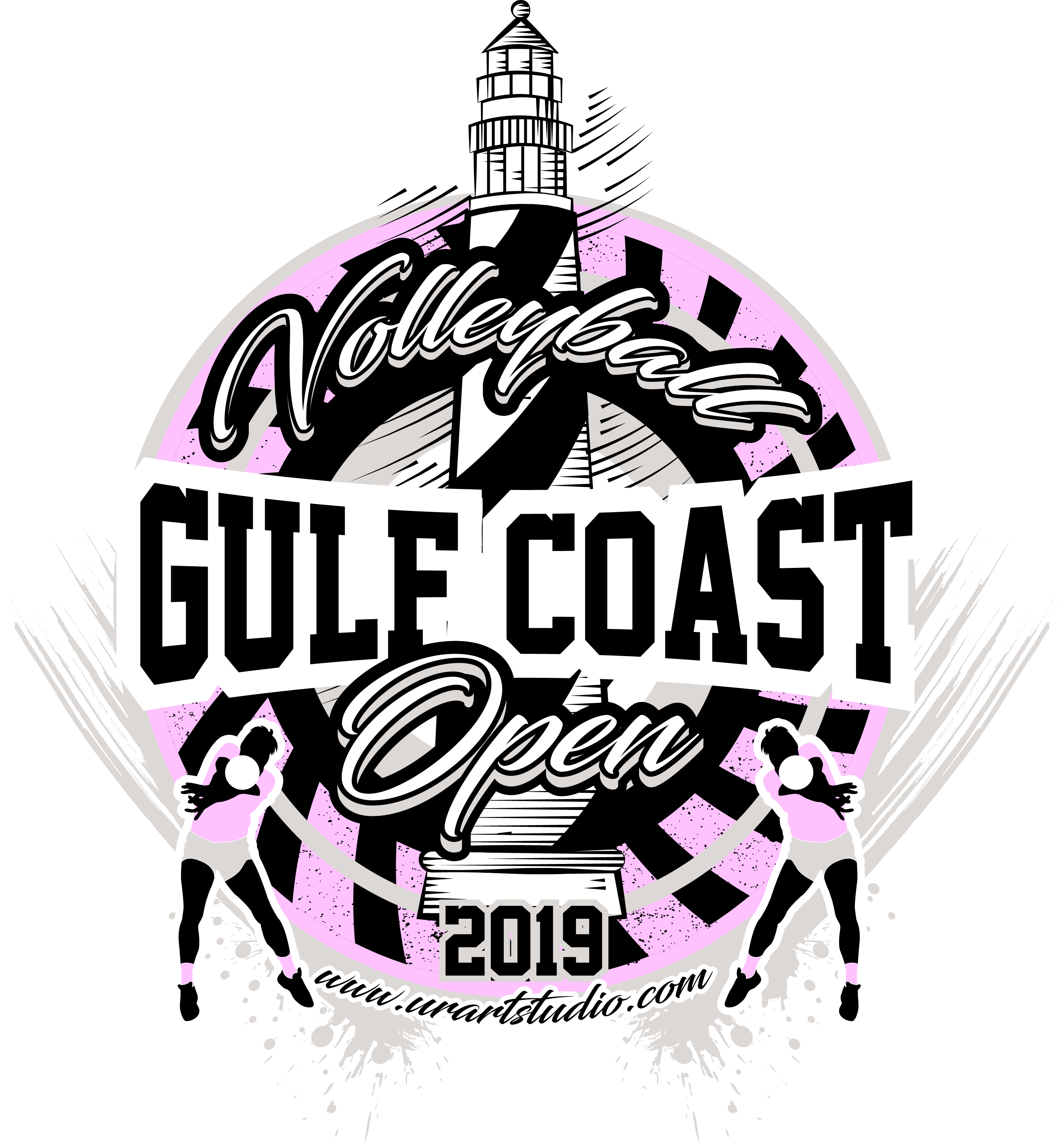 3126x3359 Volleyball Gulf Coast Open 2019 T Shirt Vector Logo Design For Print