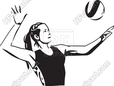 400x302 Sketch Of Volleyball Player On White Background Vector Image