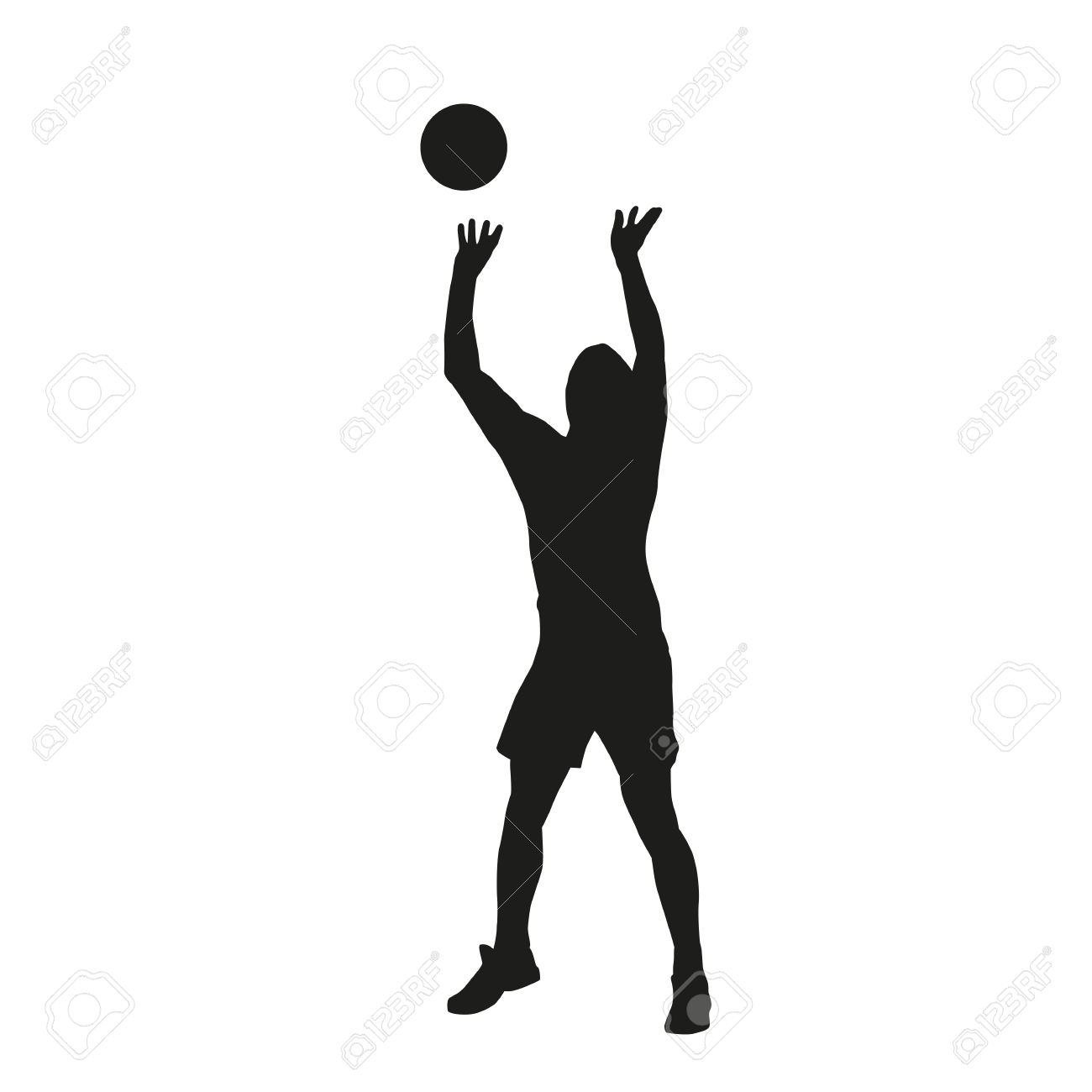 1300x1300 Collection Of Volleyball Player Silhouette Clipart High