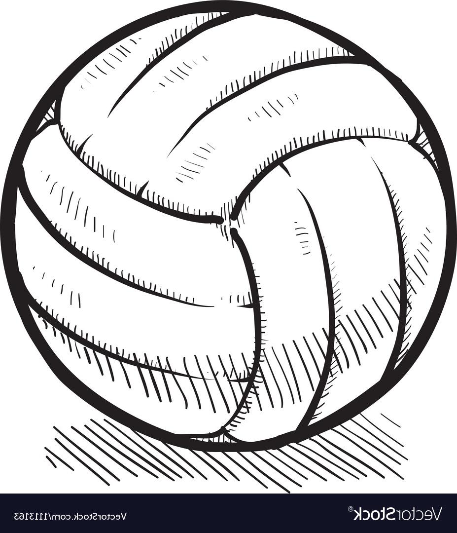 927x1080 Top 10 Doodle Volleyball Vector Design